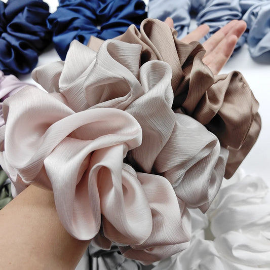 Big Size Crepe Satin Scrunchies 